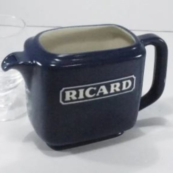 Vintage Ricard Water Pitcher, Blue Ceramic 0.5 L - Picture 1 of 1